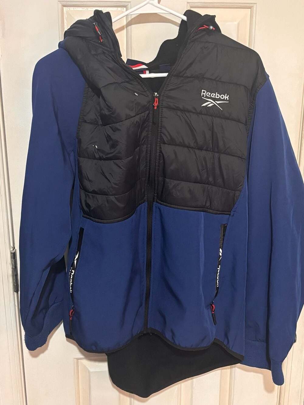 Reebok Men's Hybrid Quilted Softshell Hooded Jacket